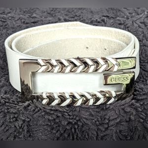 Guess vintage, genuine leather G buckle belt